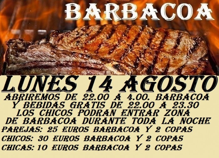 Lunes Barbacoa y especial trios